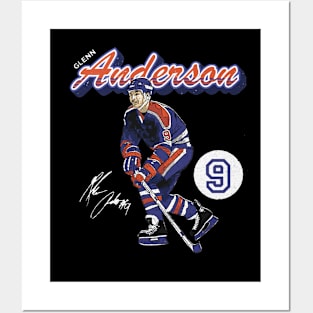 Glenn Anderson Edmonton Retro Script Posters and Art